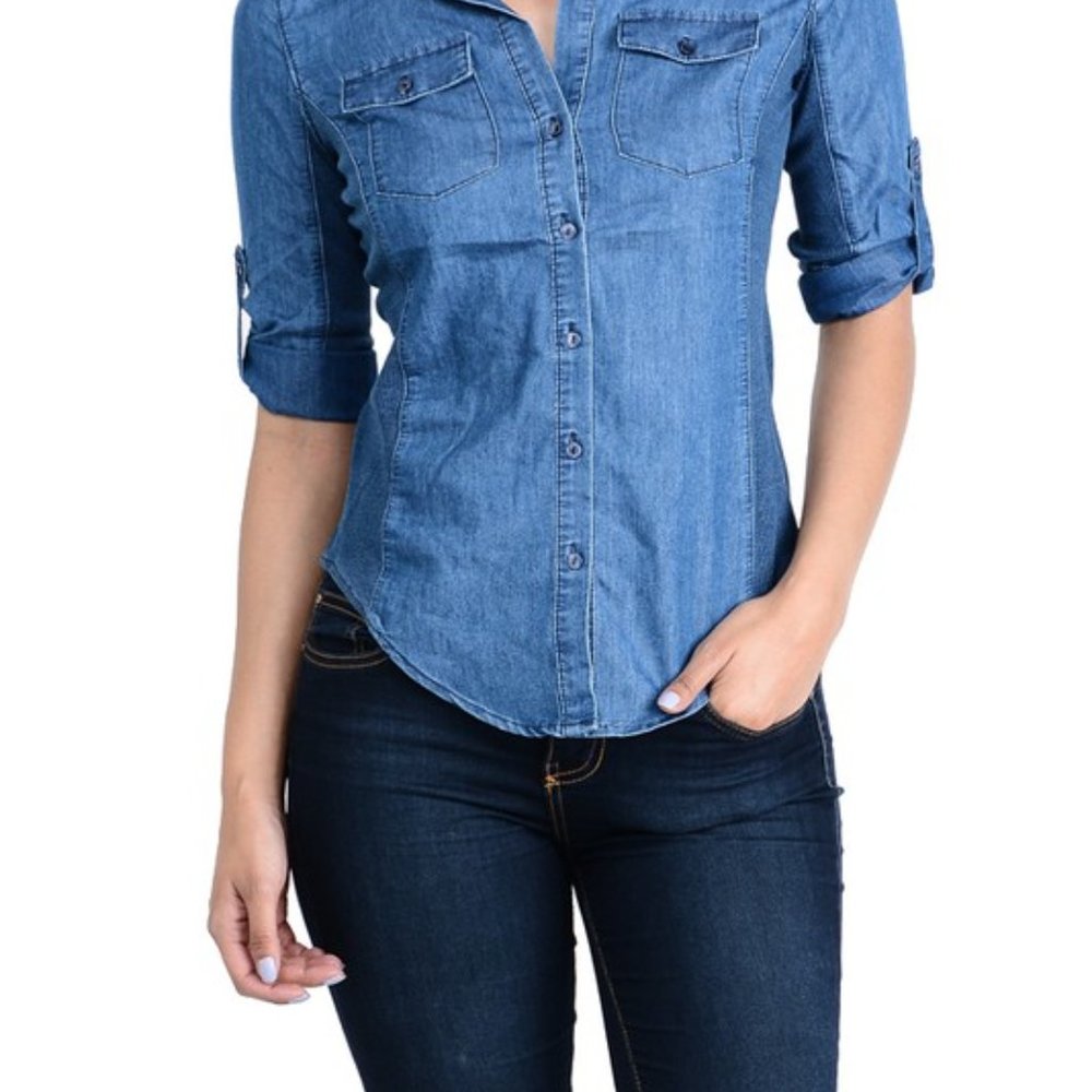 Cisono Denim top size Med